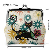 Atomic Cat Mid Century Modern Coin Purse – Retro Kitsch Accessory for Vintage Style Lovers - Mid Century Modern Gal