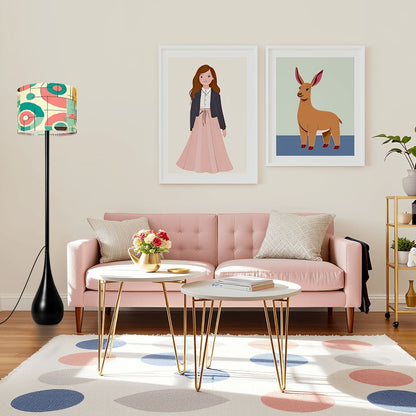 Mid Century Modern Bauhaus Geometric Designed, Teardrop Shaped Floor Lamp - Mid Century Modern Gal