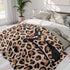 Leopard Print Atomic Cat, Cozy Lightweigt Kitschy Mid Mod  Fleece Blanket - Mid Century Modern Gal