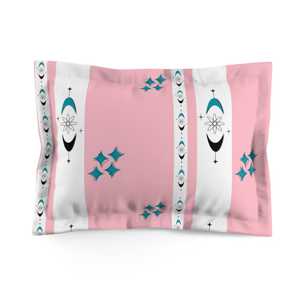 Atomic 50s Pink Mid Century Moder  Pillow Sham - Stylish Comfort for Cozy Bedrooms