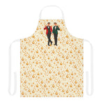 Mid Century Modern Christmas Martini Dapper Gay Male Couple Apron