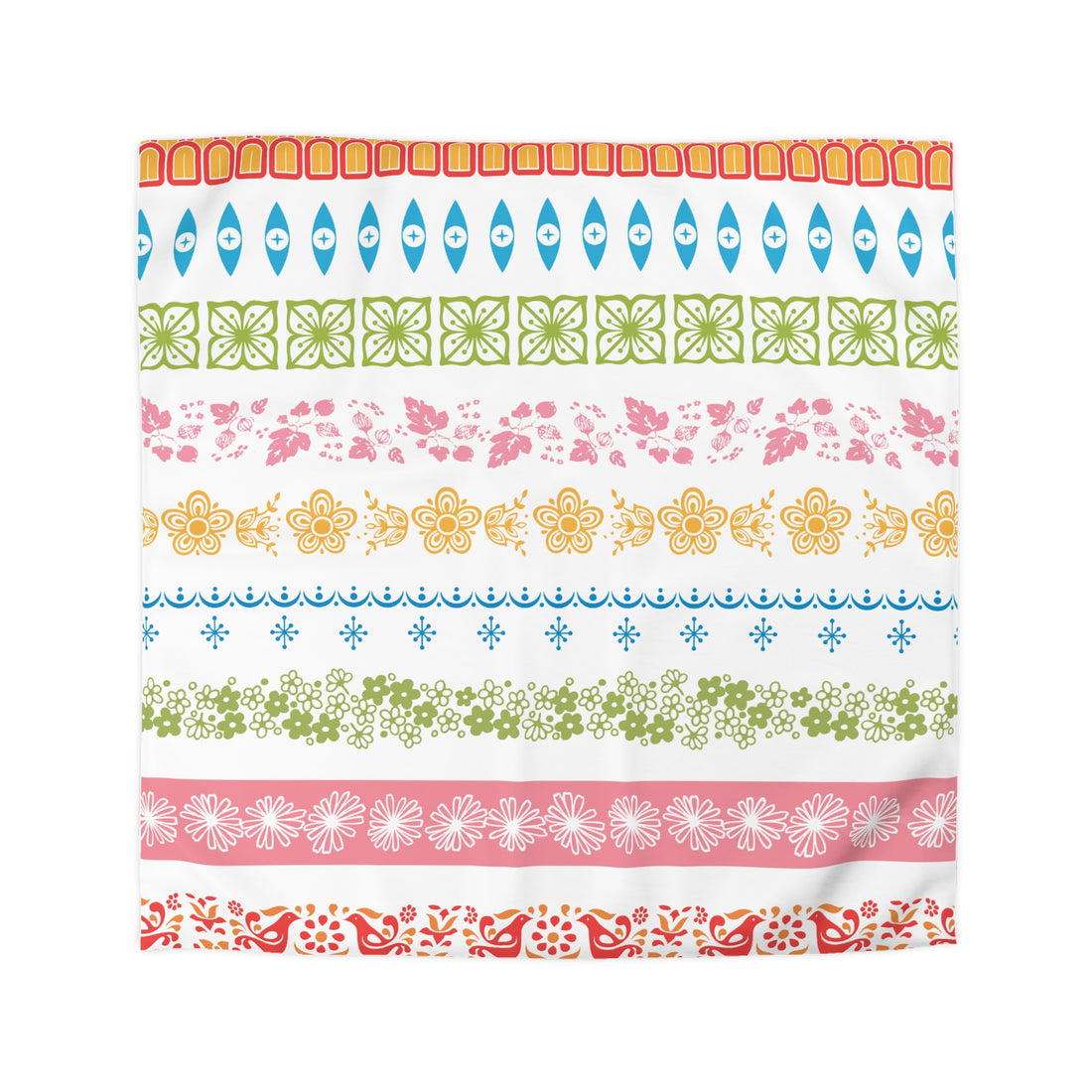 Pyrex Lover Collector, Cottage Core Vibrant Floral Retro Mid Mod Duvet Cover - Mid Century Modern Gal