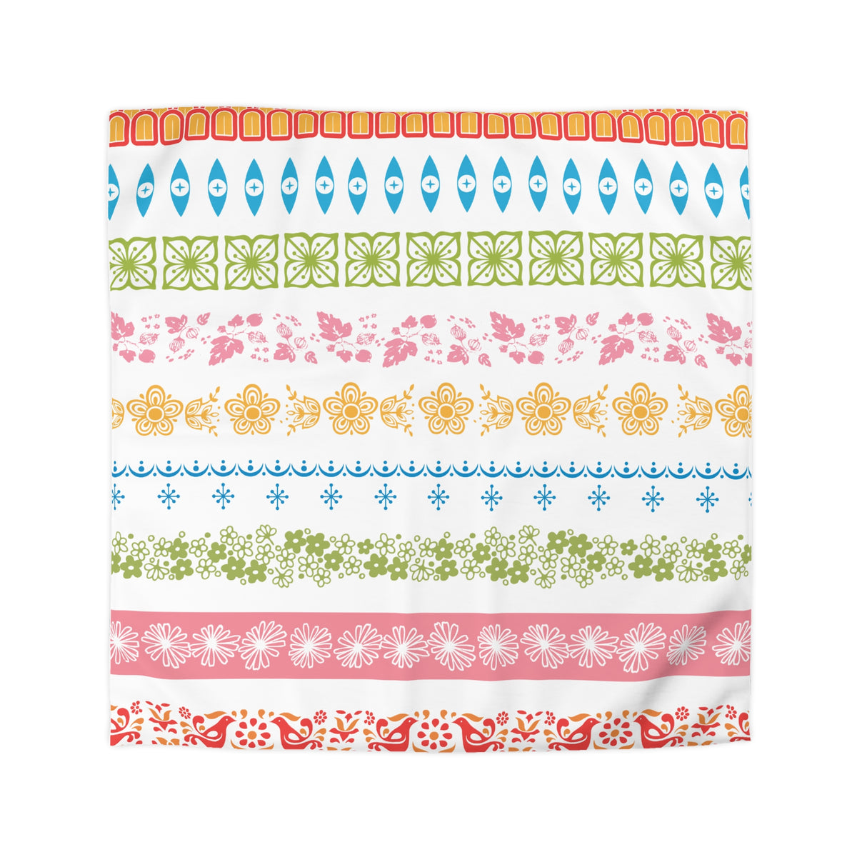 Pyrex Lover Collector, Cottage Core Vibrant Floral Retro Mid Mod Duvet Cover - Mid Century Modern Gal
