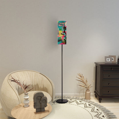 Mid Century Modern Bar Lighting, Kitschy Atomic Cat Cocktail Hour MCM Floor Lamp - Mid Century Modern Gal