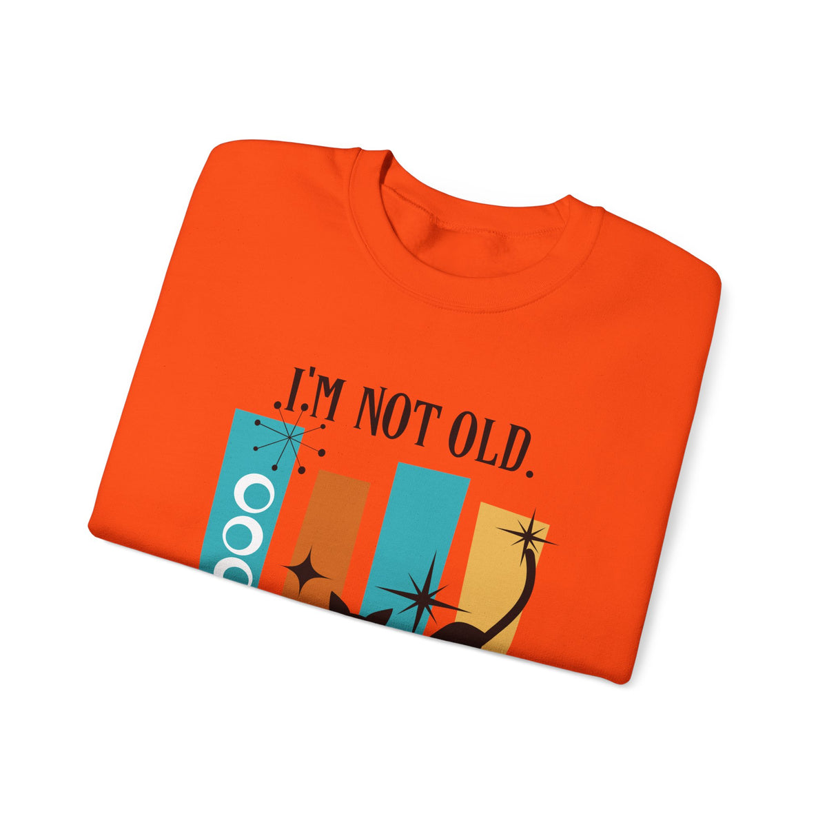 I'm Not Old, I'm Mid Century Modern, Atomic Cat, Geometric Retro Cool Original Tagline Mid Century Modern Gal Designs - Mid Century Modern Gal