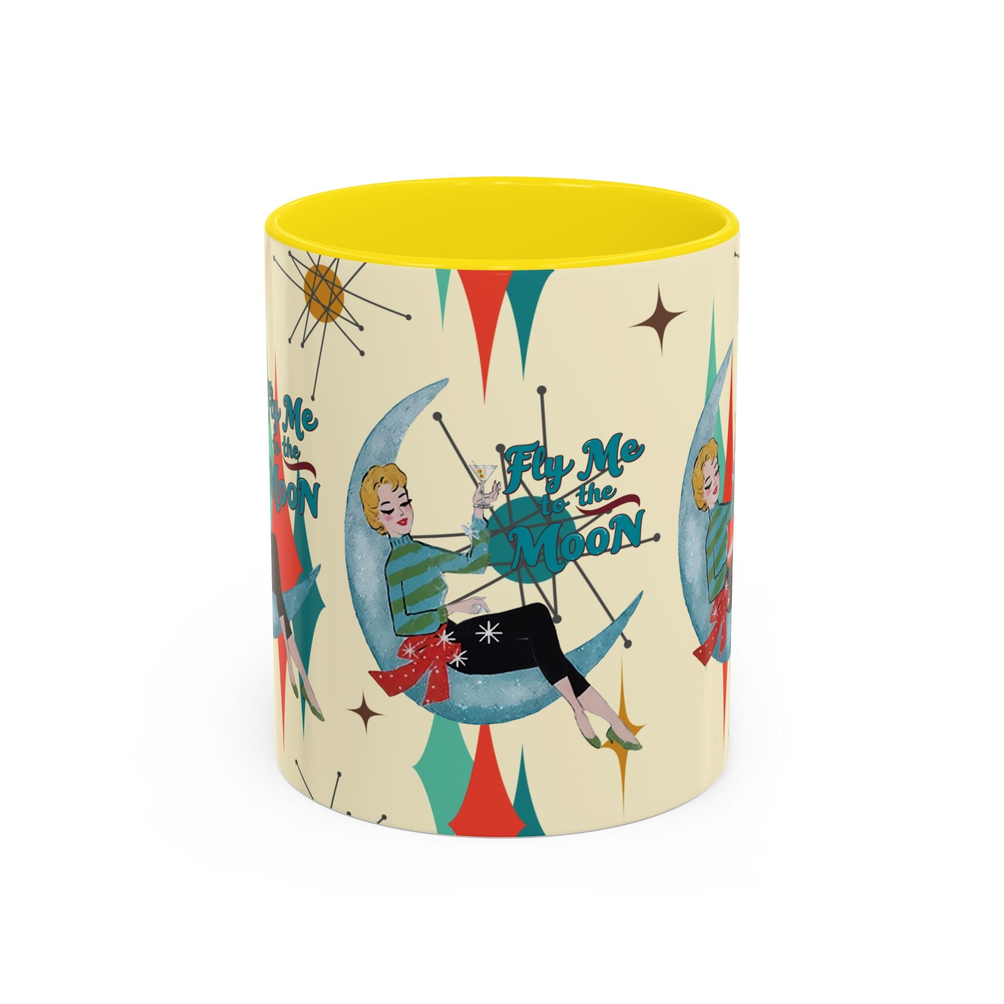 Mid Century Modern Retro Christmas Mug,  &