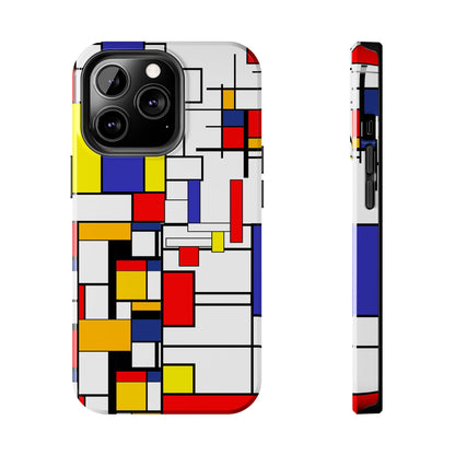 Retro Mod Mondrian, Mid Century Modern Style Tough Phone Case