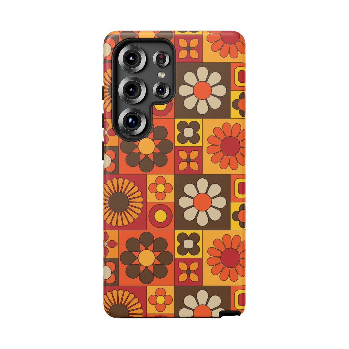 Retro 70s Mid Mod Floral Phone Case | Tough Cases for Flower Lovers