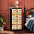 Scandinavian Modern Floral Mid Century Modern 4-Drawer Dresser - Mid Century Modern Gal