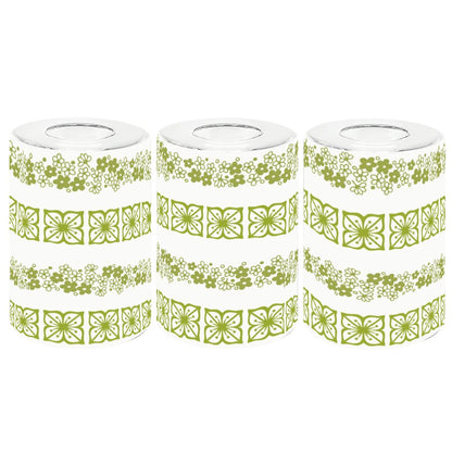 Pyrex Verde Green Crazy Daisy Glass Cylindrical Lampshades - Mid Century Modern Gal