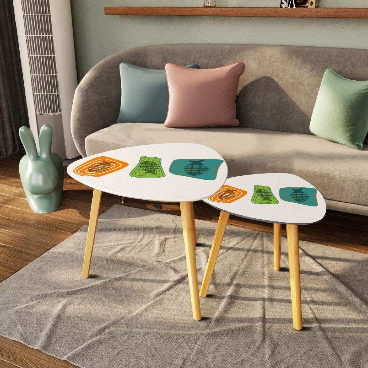 Atomic Fish Mid Century Modern Nesting Tables - Mid Century Modern Gal