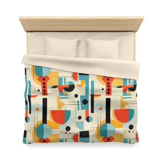 Bauhaus Modern MCM Bedding Duvet Cover, Orange, Blue, Yellow ...