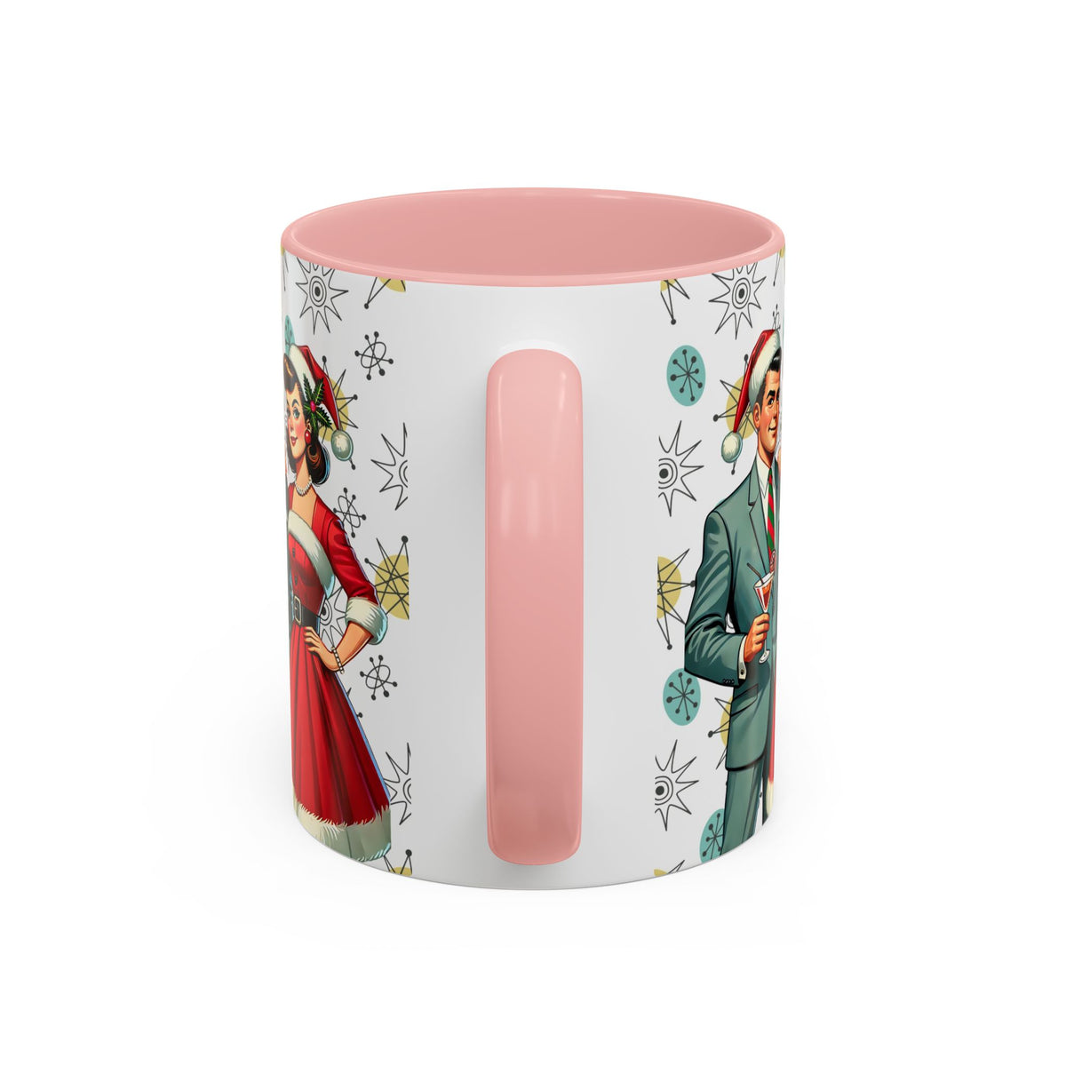 Mid Century Modern Atomic 50s Christmas Franciscan Starburst Pattern Mug - Mid Century Modern Gal