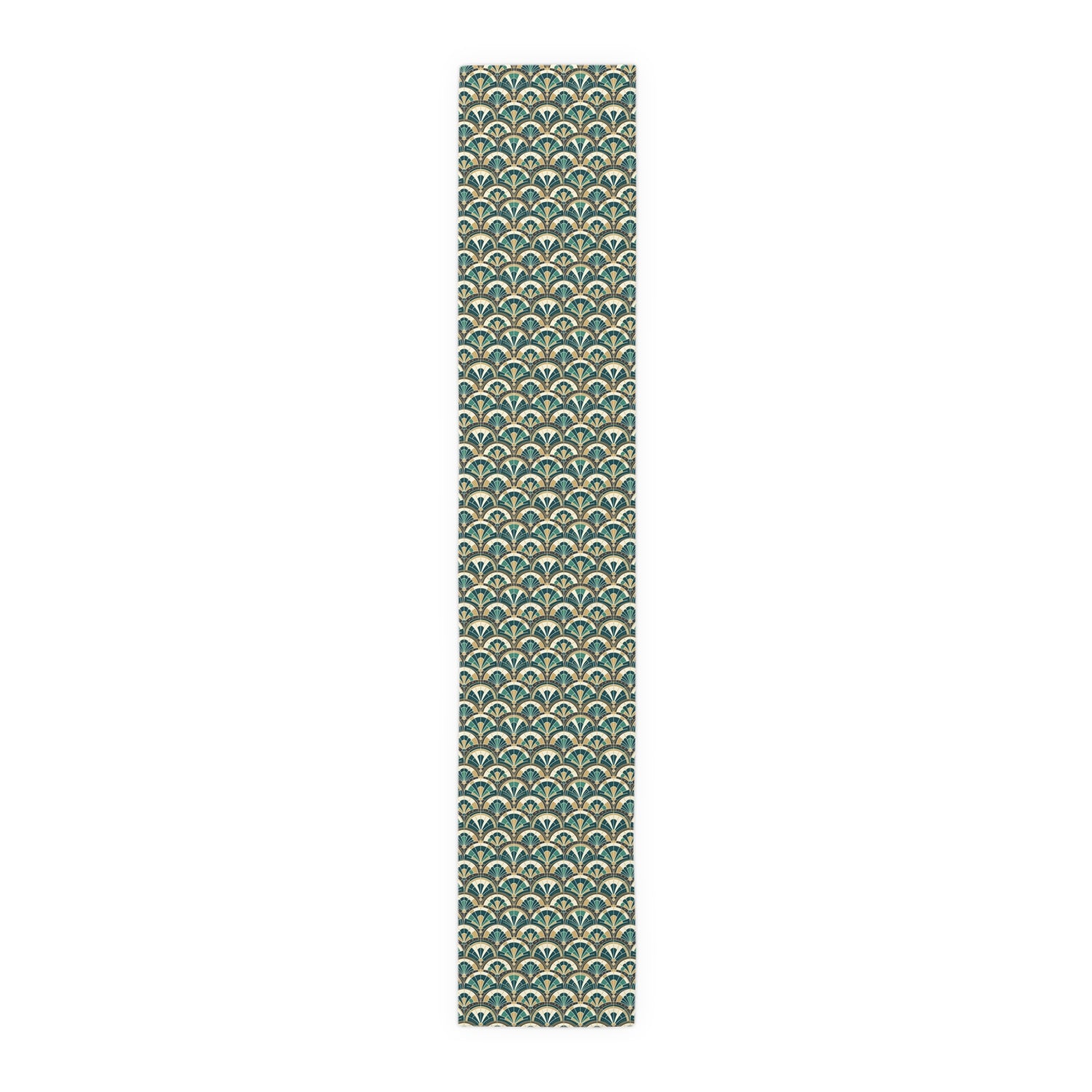 Art Deco Peacock Inspired Table Runner - Mid Century Modern Gal