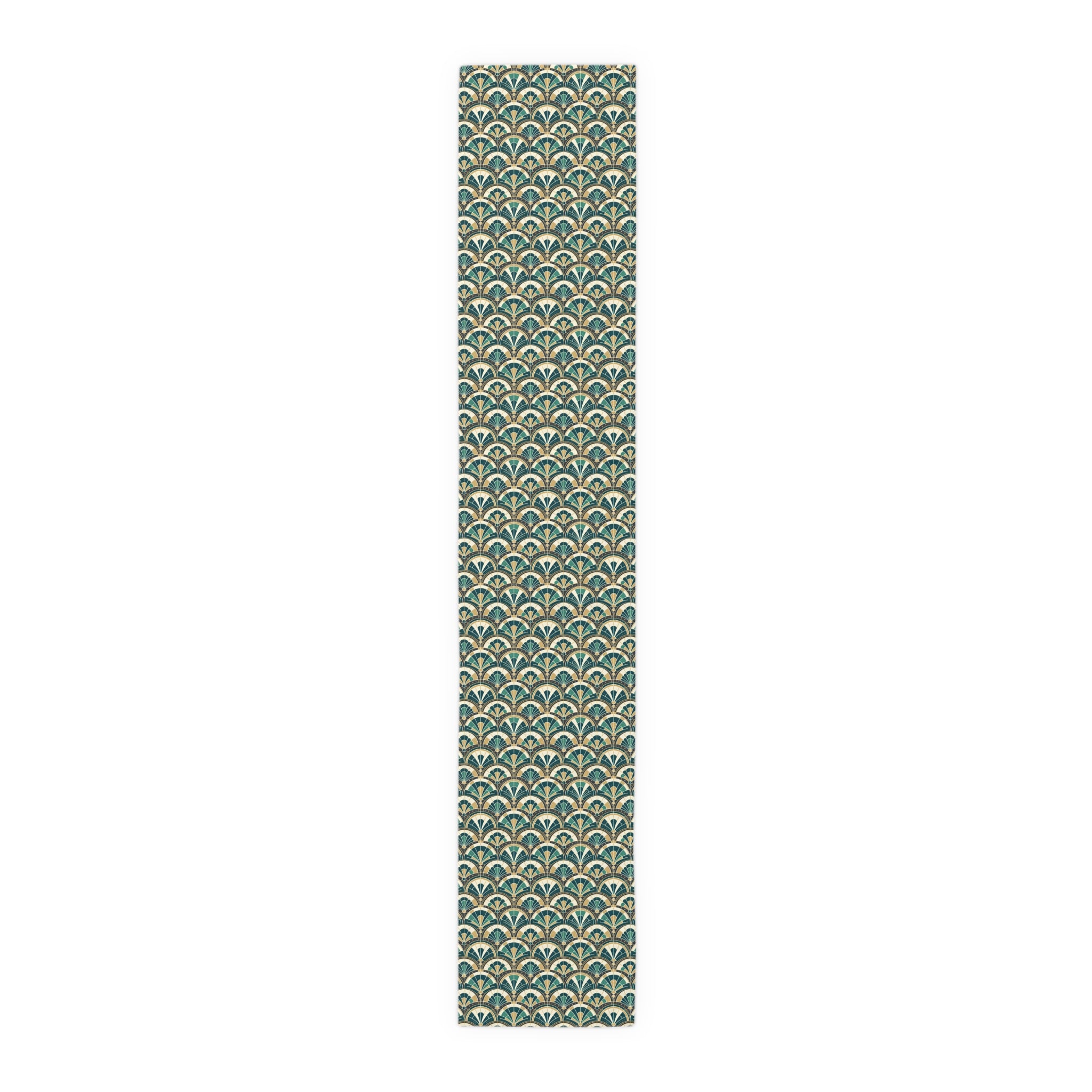 Art Deco Peacock Inspired Table Runner - Mid Century Modern Gal