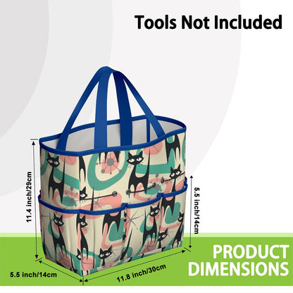 Atomic Cat Mid Century Modern Starburst Retro Kitsch Garden Tool Bag