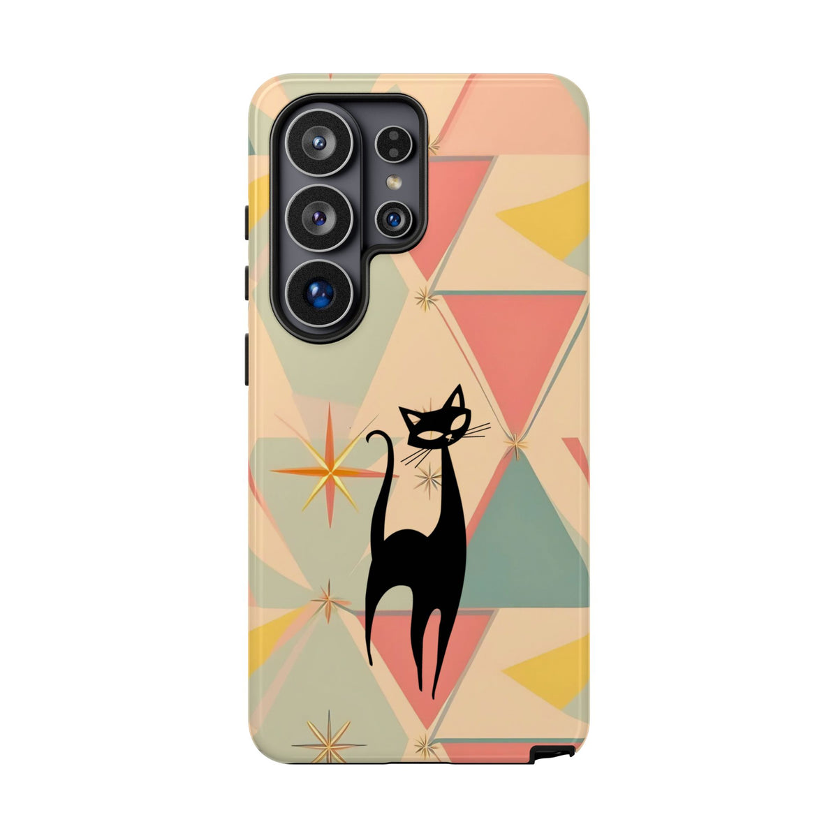 Atomic Cat Mid Mod Retro Cat Phone Case | Tough Cases with Vintage Vibe | Ideal for Cat Lovers - Mid Century Modern Gal