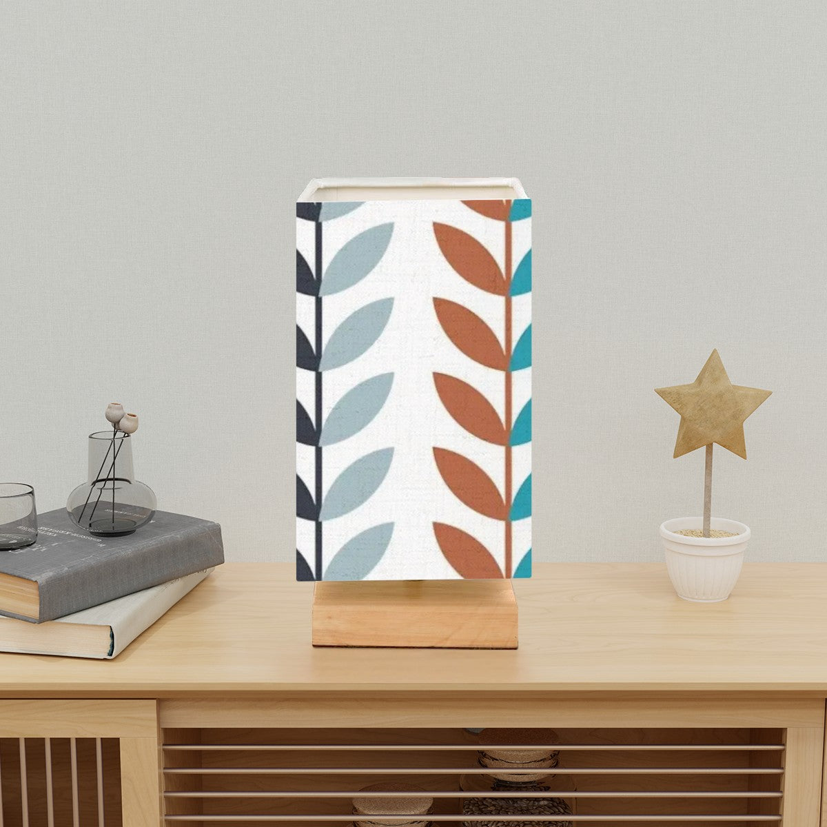 Scandinavian Modern Danish Designed Mid Mod Square Table Lamp - Mid Century Modern Gal