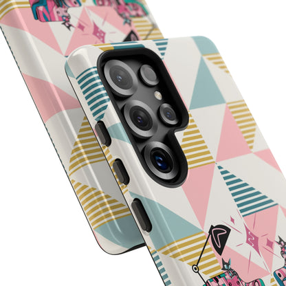 Atomic Cats Reading, Book Talk, Book Lover, Retro Chic Phone Case with Retro Vibe - Cozy Living Room Design