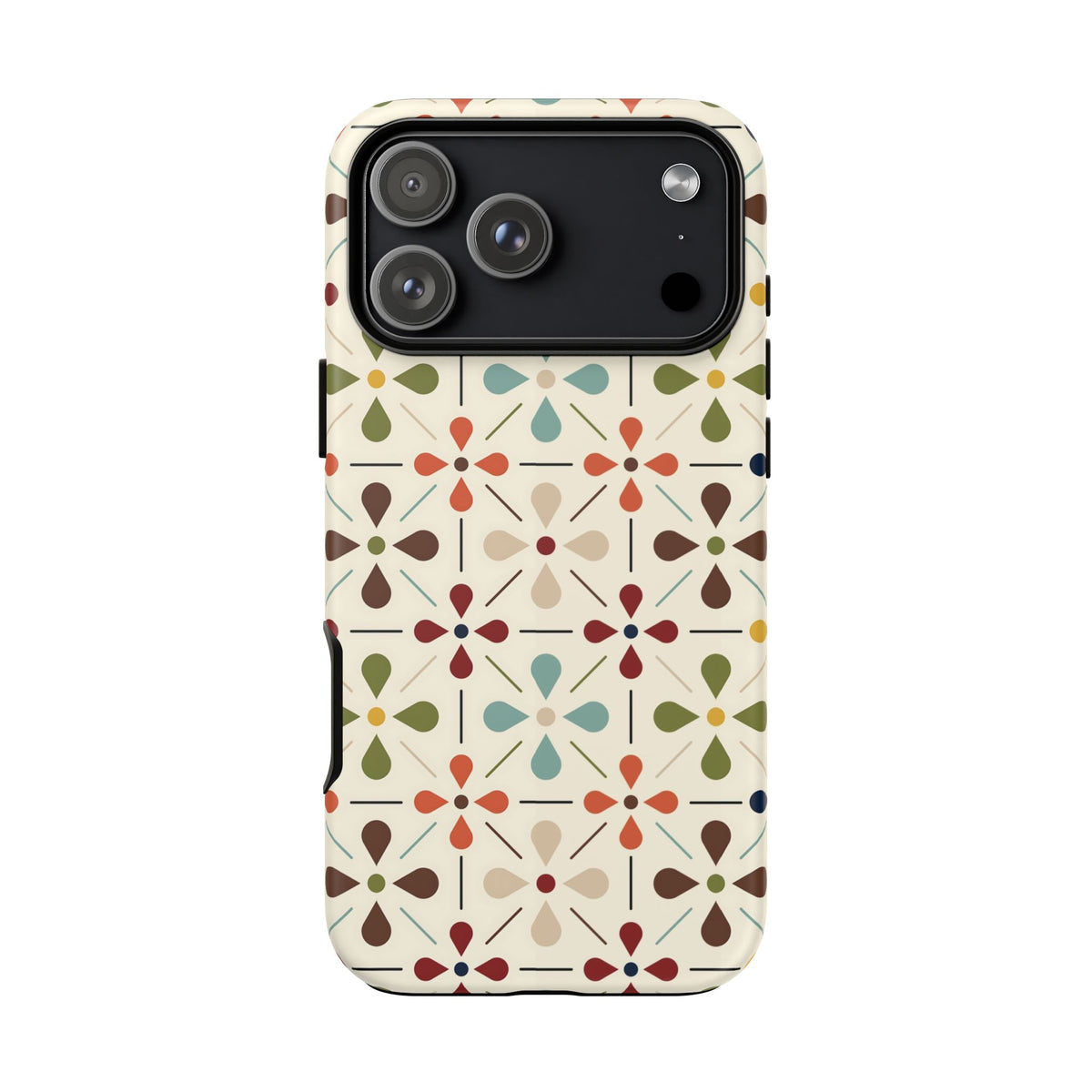 Scandinavian Flower, Mid Modern Danish Design Tough Phone Case