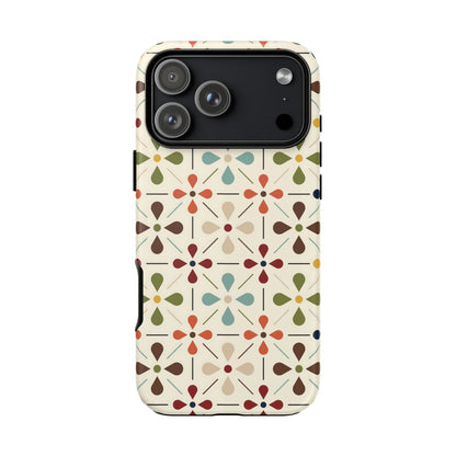 Scandinavian Flower, Mid Modern Danish Design Tough Phone Case
