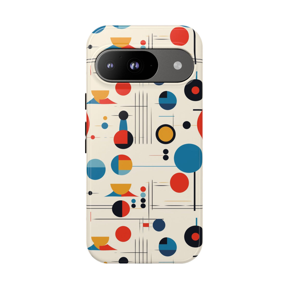 Mid Mod Bauhaus Designed iPhone, Samsung, Pixel Retro Phone Tough Cases