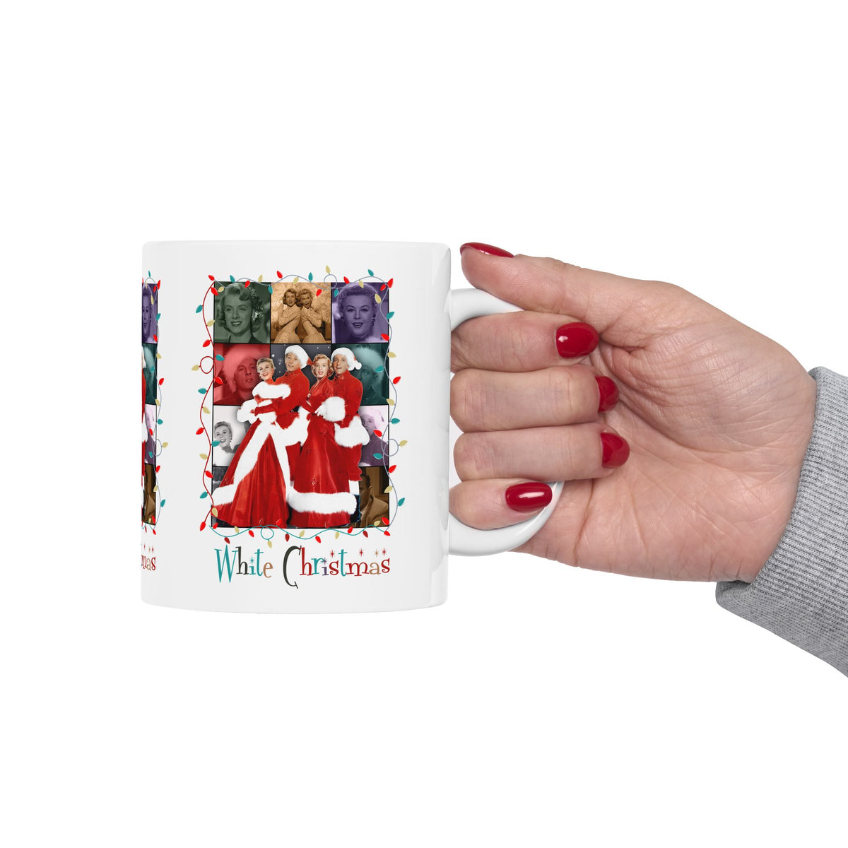 Wallace And Davis Movie Festive White Christmas Mug - Holiday Cheer Gift - Mid Century Modern Gal