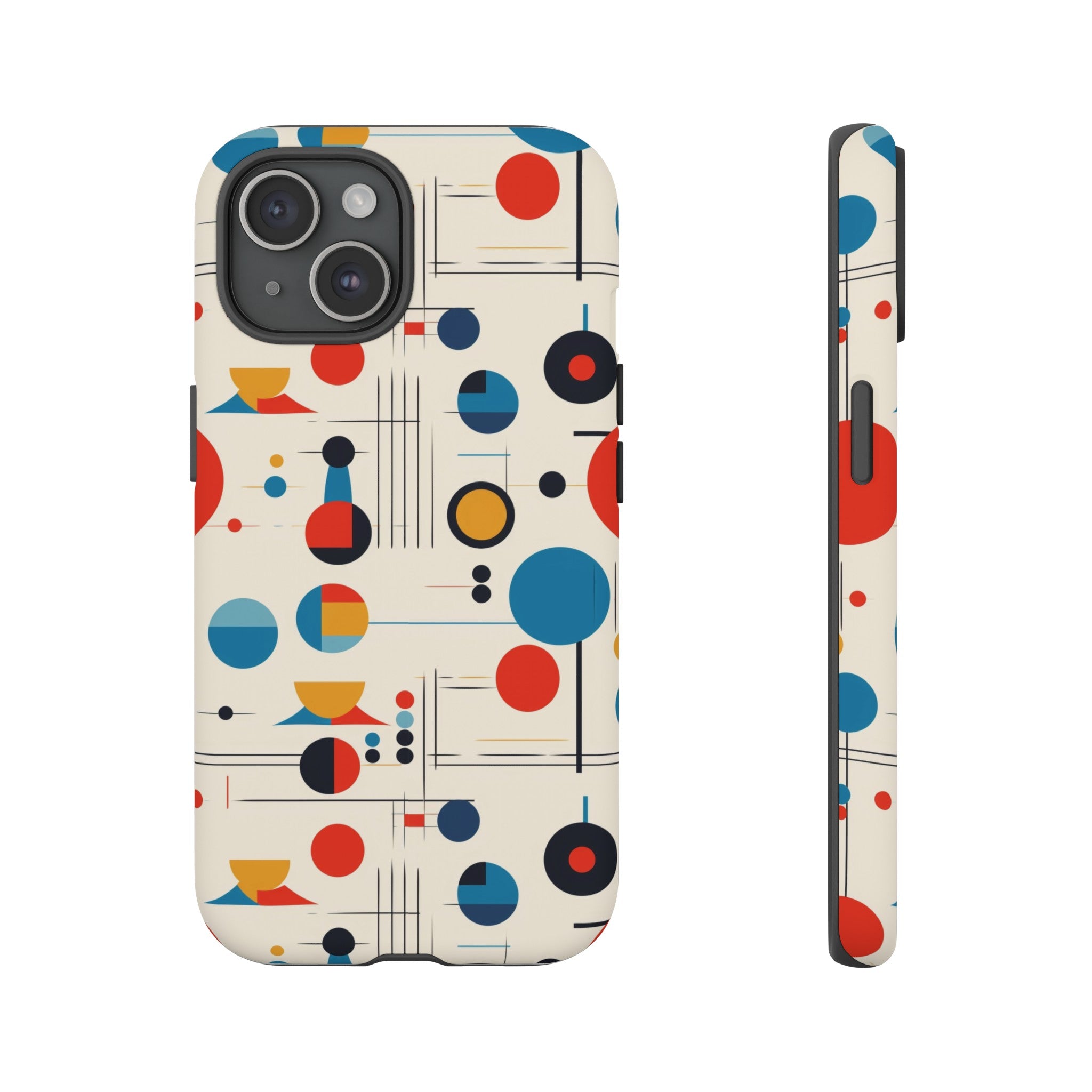 Mid Mod Bauhaus Designed iPhone, Samsung, Retro Phone Tough Cases