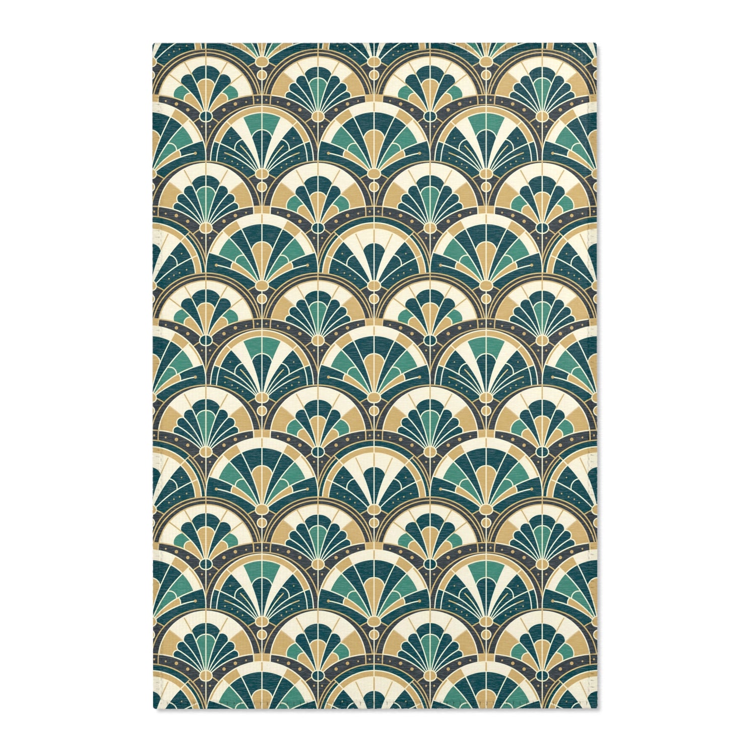 Art Deco Peacock Inspired Area Rug