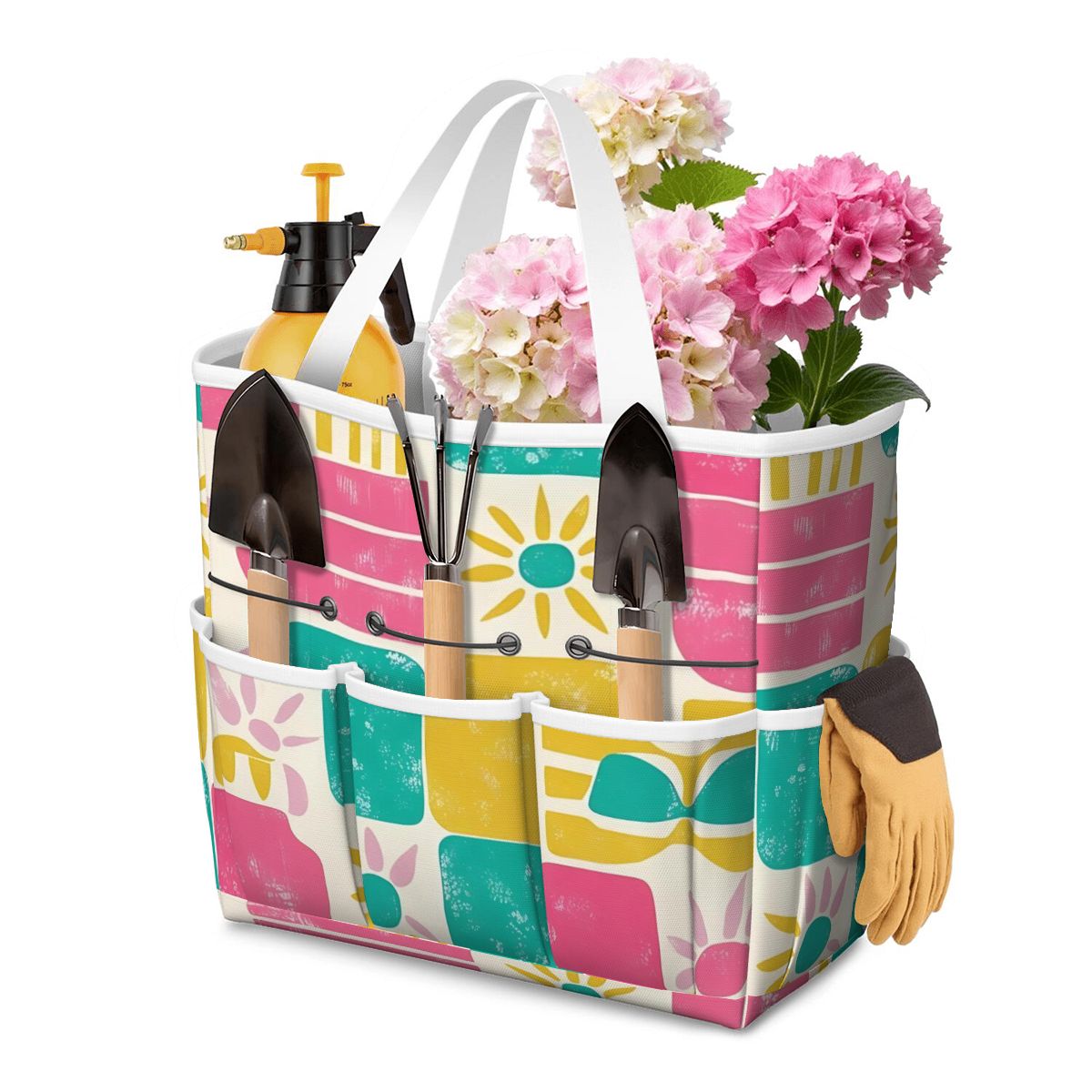 Mid Century Modern Palm Springs Modernism Teal Pink Yellow Garden Tool Bag - Mid Century Modern Gal