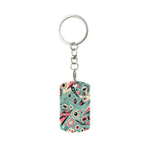 Atomic Space Cats Mid Century Modern Kitschy Rectangular Metal Keychain - Mid Century Modern Gal