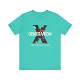Generation X Retro Tee, Raised On Hose Water And Neglect Unisex Jersey Short Sleeve Tee - Mid Century Modern Gal