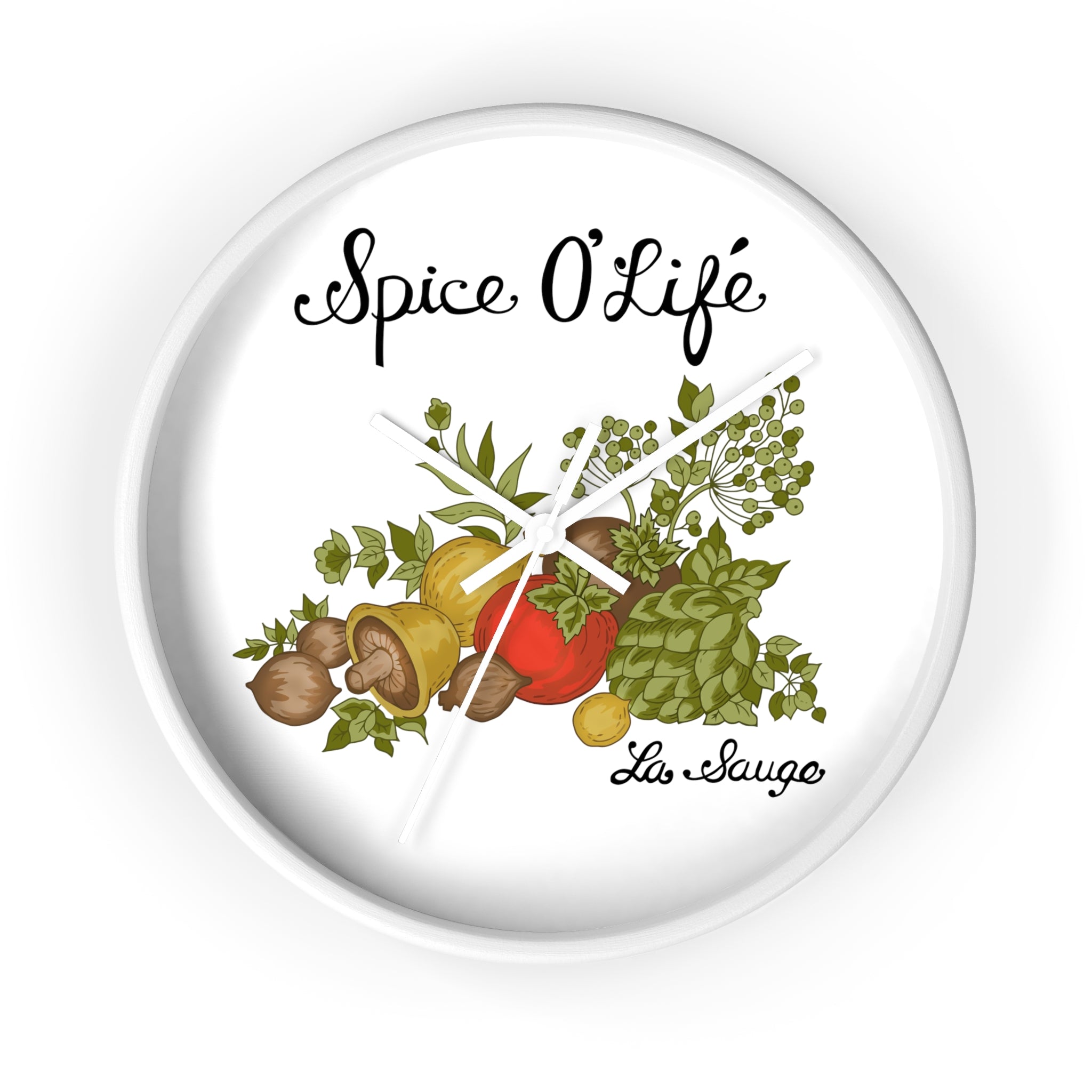 70s Spice Of Life Corningware Inspired Kitschy Mod Retro Wall Clock