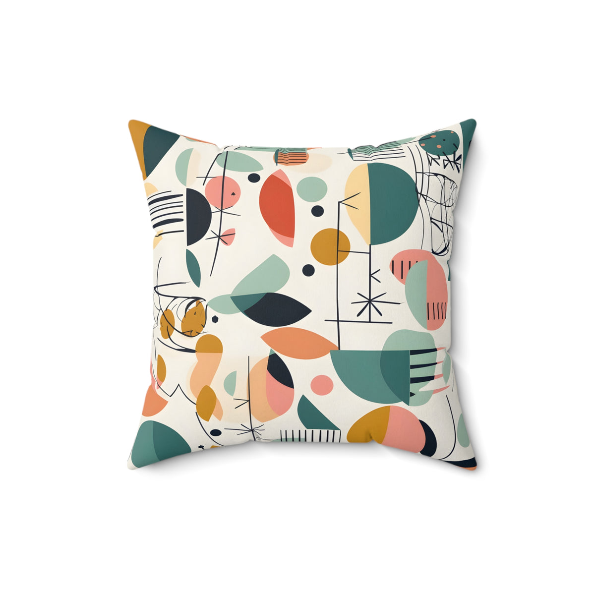 Mid Century Modern Scandinavian Designed Minimalist Mod Retro Pillow And Insert - Mid Century Modern Gal