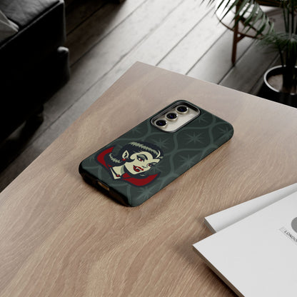 Vampire Dracula Girl Halloween Goth Horror Buff MCM Green Tough Phone Case
