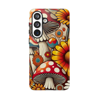 Colorful Mushroom Flower Phone Case - Boho Chic Design
