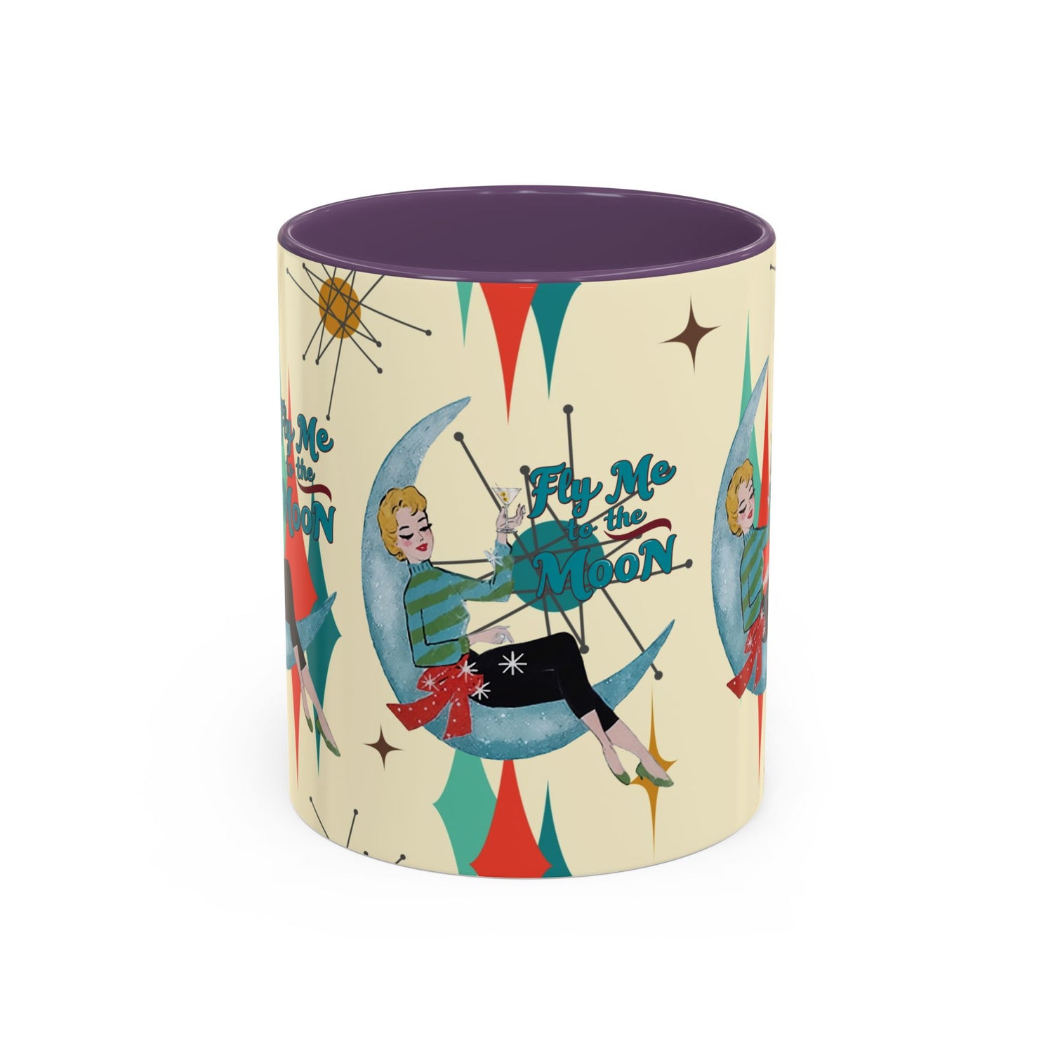 Mid Century Modern Retro Christmas Mug,  &