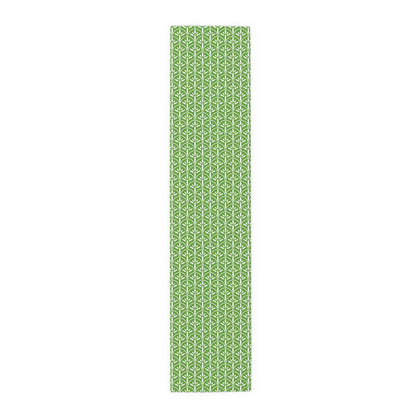 Art Deco Elegant Green Leaf Mid Mod Table Runner - Mid Century Modern Gal