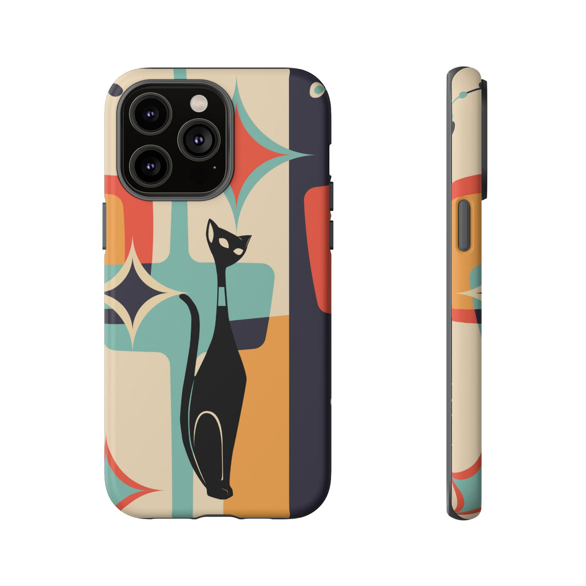 Atomic Cat, Sexton Cat, Mid Mod, Retro Geometric, Starburst Tough Phone Cases