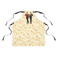 Mid Century Modern Christmas Martini Dapper Gay Male Couple Apron