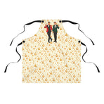 Mid Century Modern Christmas Martini Dapper Gay Male Couple Apron