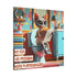 Hairless Cat Art, Funny Kitschy Mid Century Modern Bathroom Wall Art - Mid Century Modern Gal