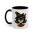Vintage Halloween Black Cat Sexy Sexton Mid Century Modern Accent Coffee Mug - Mid Century Modern Gal