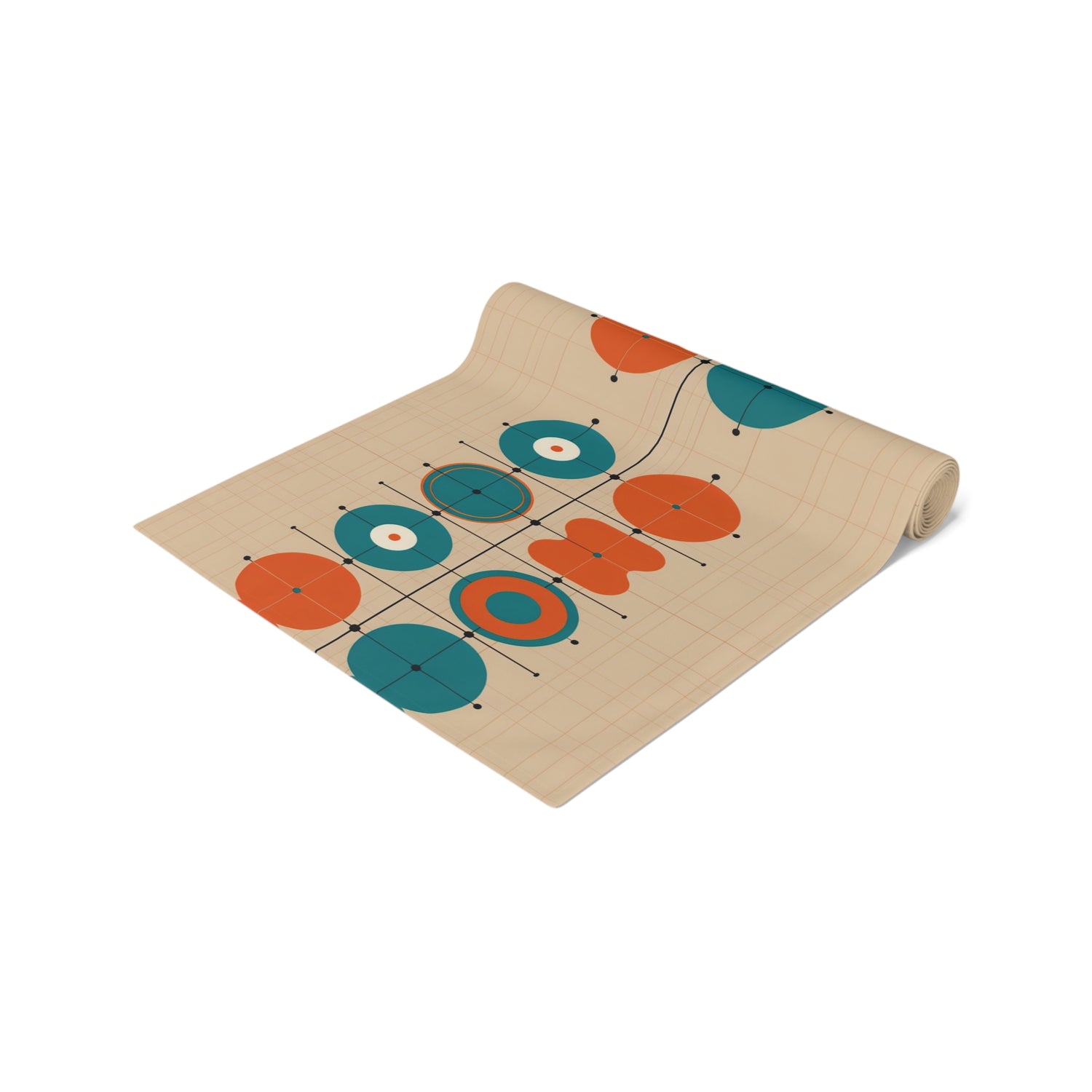 Mid Century Modern Minimalist Geometric Retro Table Runner - Mid Century Modern Gal