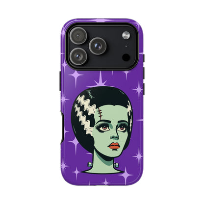 Bride of Frankenstein Retro Mid Mod Horror Buff Purple Halloween Tough Phone Case