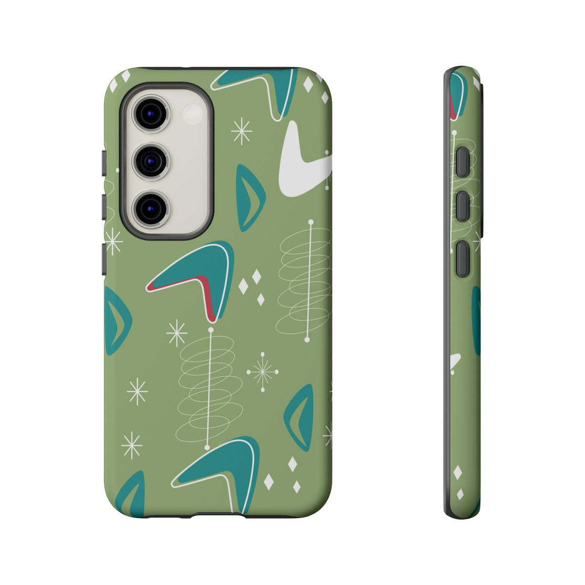 Mid Century Modern Atomic Boomerang, 50s Space Age Tough Phone Case