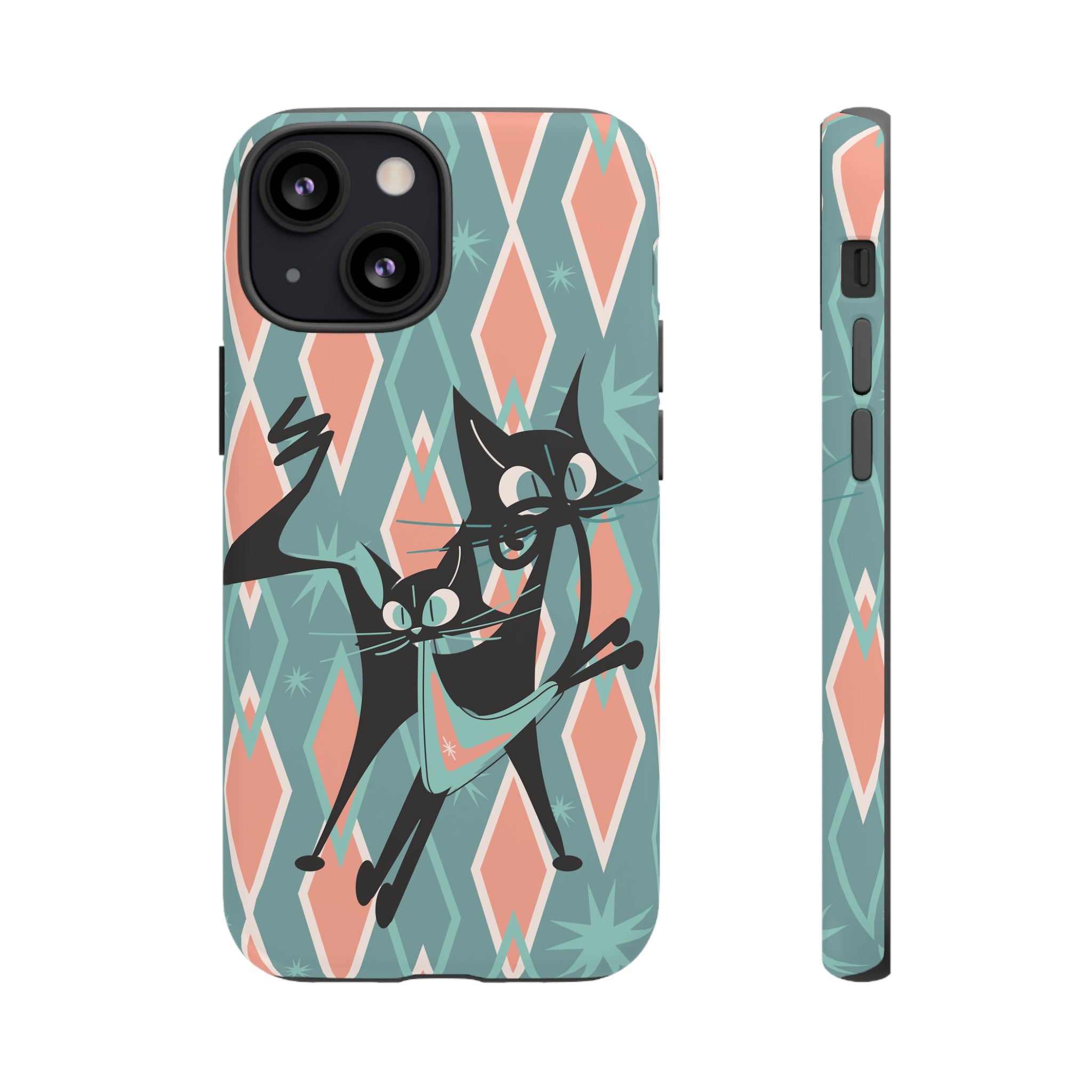 Mid Mod Atomic Cat Kitschy Retro Chic Samsung, Smart Phone Tough Cases