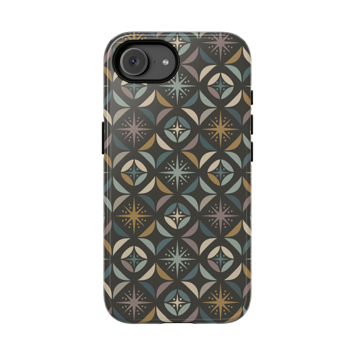 Mid Century Modern Elegant Gray Geometric Starburst Tough Phone Case