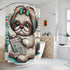 Funny Shih Tzu Retro Mod Shower Curtain, I Shih Tzu Not Bathroom Decor - Mid Century Modern Gal