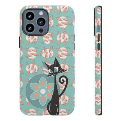 Atomic Cat, Mid Century Modern Funky Fun Smart Phone Tough Phone Cases